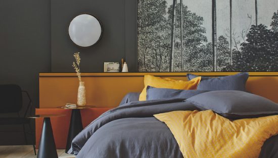 deco chambre moderne jaune moutarde