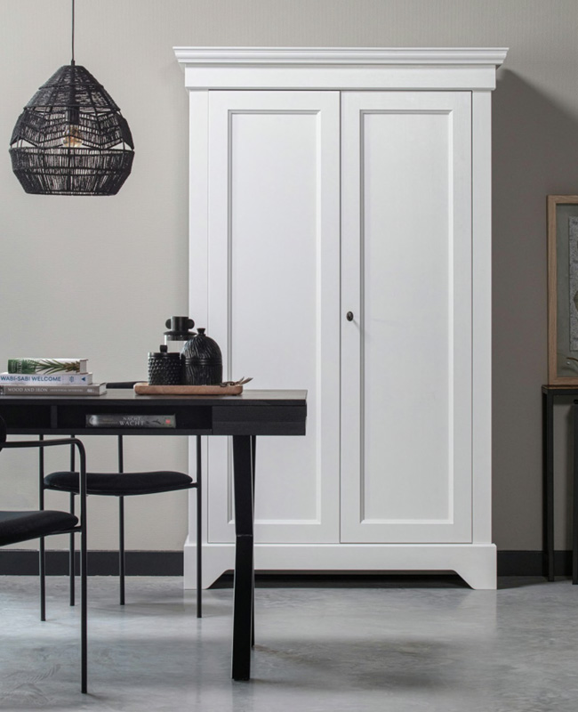 salle a manger chic armoire blanche