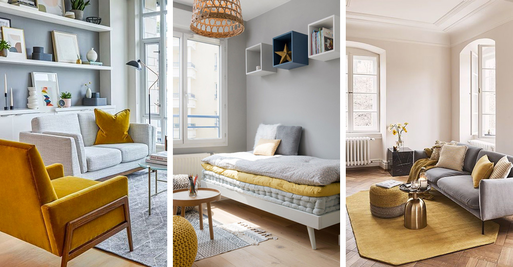 3 idées pour une déco en gris et jaune dans le salon | My Blog Deco