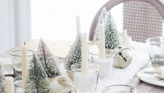 deco table noel blanc