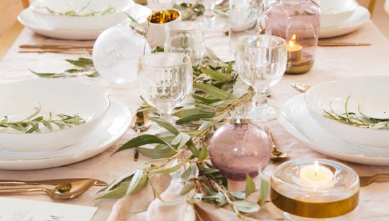 deco table noel rose