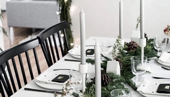 deco table noel vert