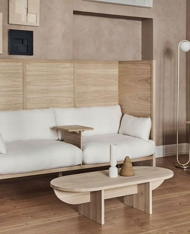 table basse ovale deco salon moderne