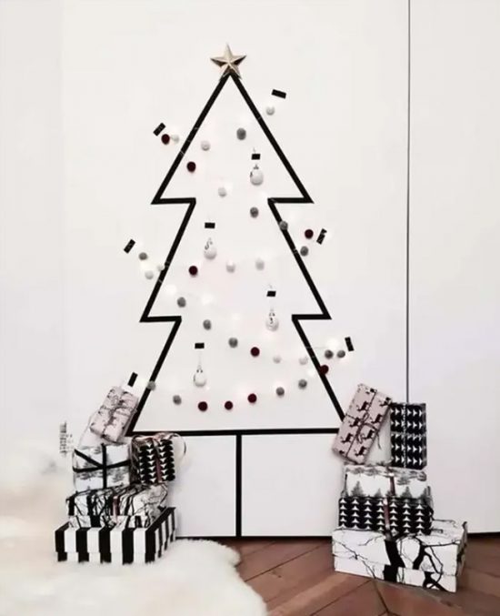 Sapin de Noël noir et blanc : mes idées déco | My Blog Deco