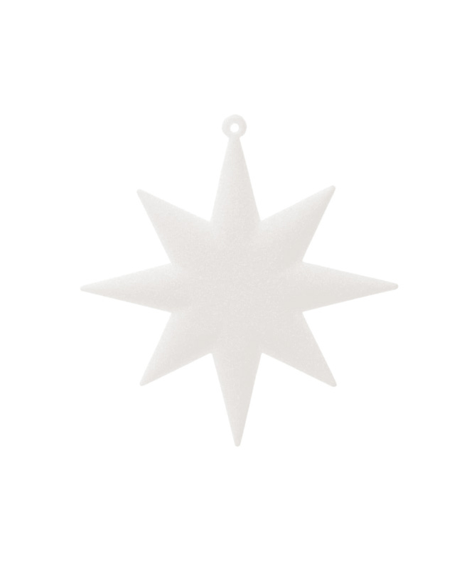 étoile noel blanche paillette