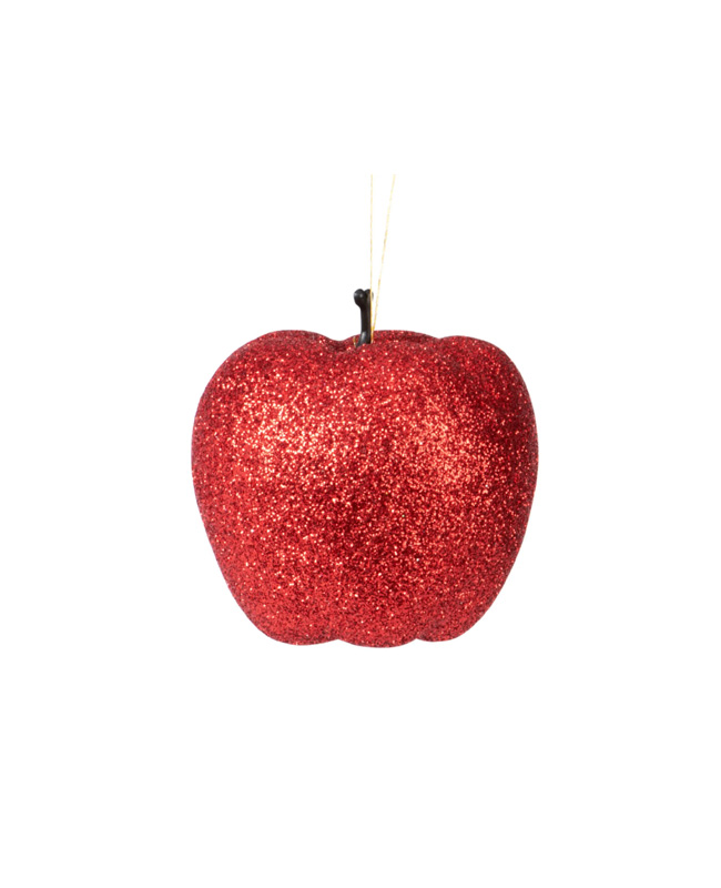 suspension sapin noel pomme rouge