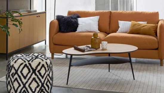 table basse noir bois