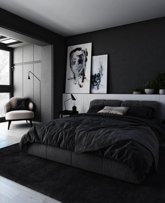 Une déco moderne en noir dans la chambre | My Blog Deco