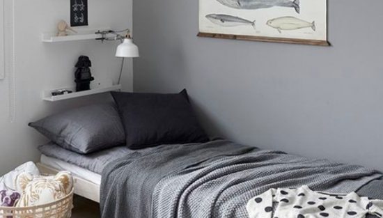 deco chambre garçon gris blanc