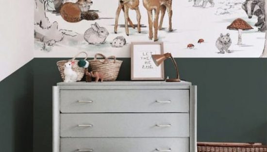 deco chambre garçon gris vert