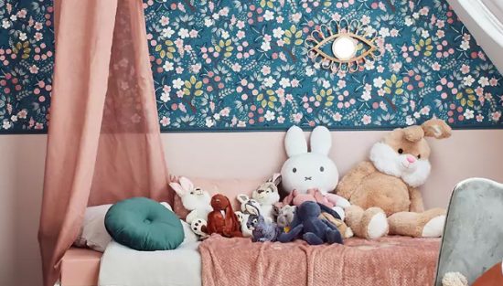 deco chambre fille bleu