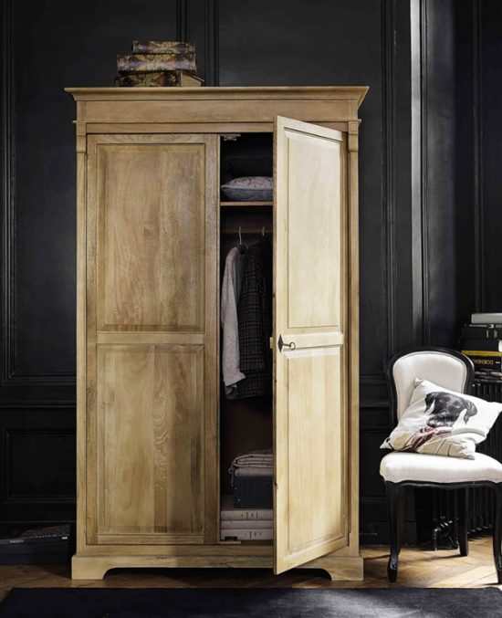 Grande Armoire En Bois Massif – Fait Main – 179x101x40 Cm – Rangement
