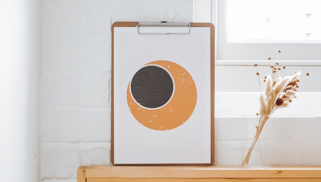 affiche illustrée eclipse a imprimer