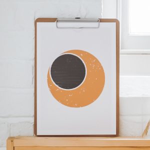 affiche illustrée eclipse a imprimer