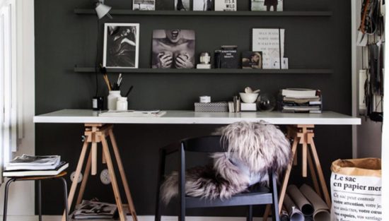 deco bureau noir blanc