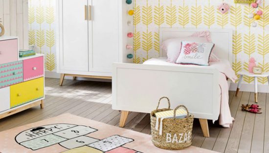 deco chambre fille jaune