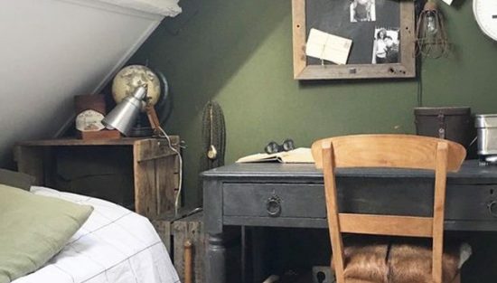 deco chambre garçon vert kaki