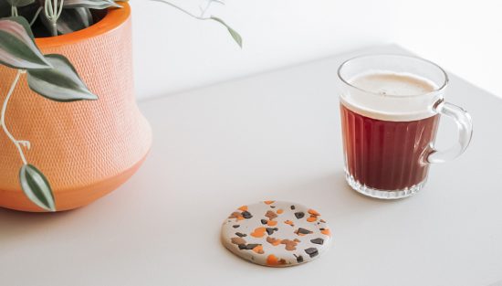 dessous tasse terrazzo fimo tuto déco diy