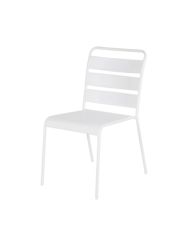 chaise metal blanc