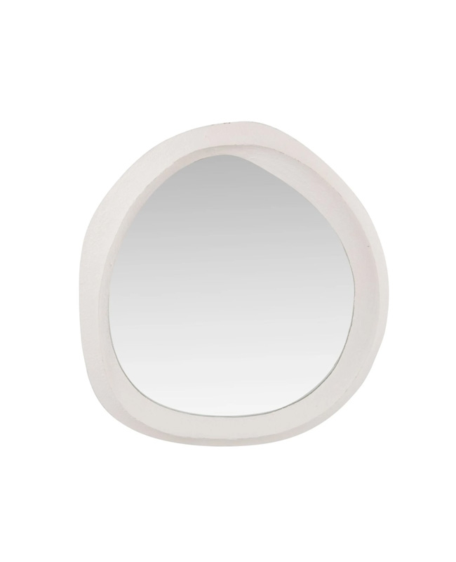 miroir ovoïde blanc