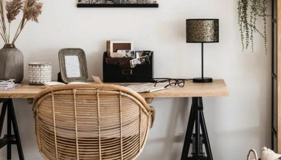 deco bureau gris noir