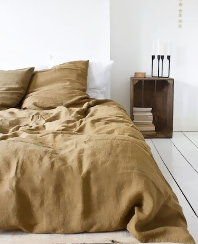 linge de lit lin deco chambre minimaliste