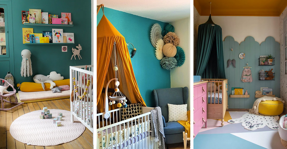 Le bleu canard et le jaune dans la déco de la chambre de bébé | My Blog