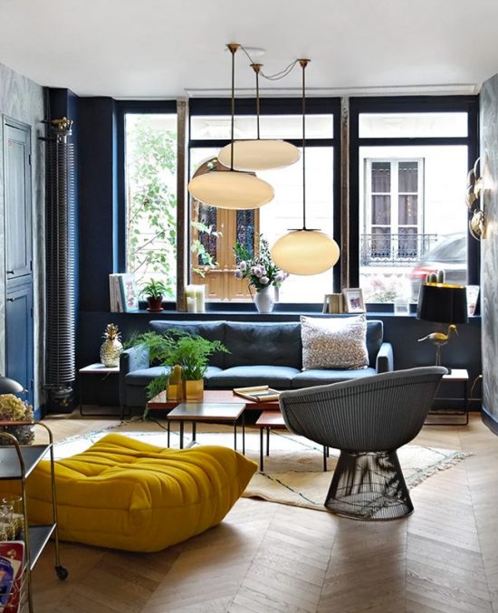 Associer le jaune et le bleu dans la déco du salon | My Blog Deco