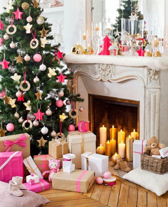 Comment associer le blanc et le rose pour sa déco de Noël ? | My Blog Deco
