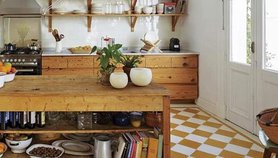 deco cuisine jaune blanc