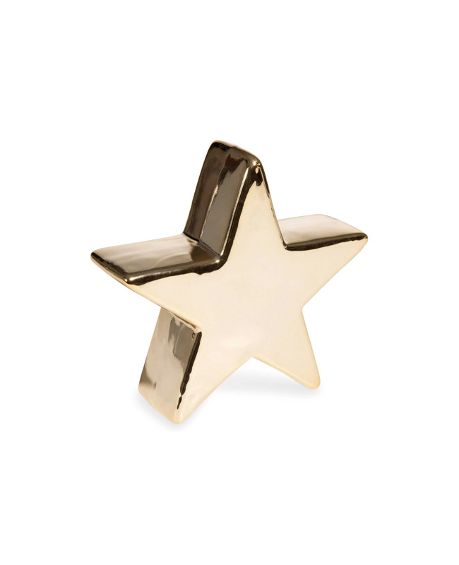 étoile Morel céramique dorée