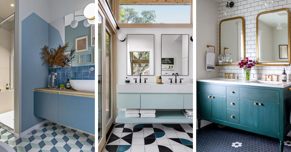 Salle De Bain Vert Et Bleu