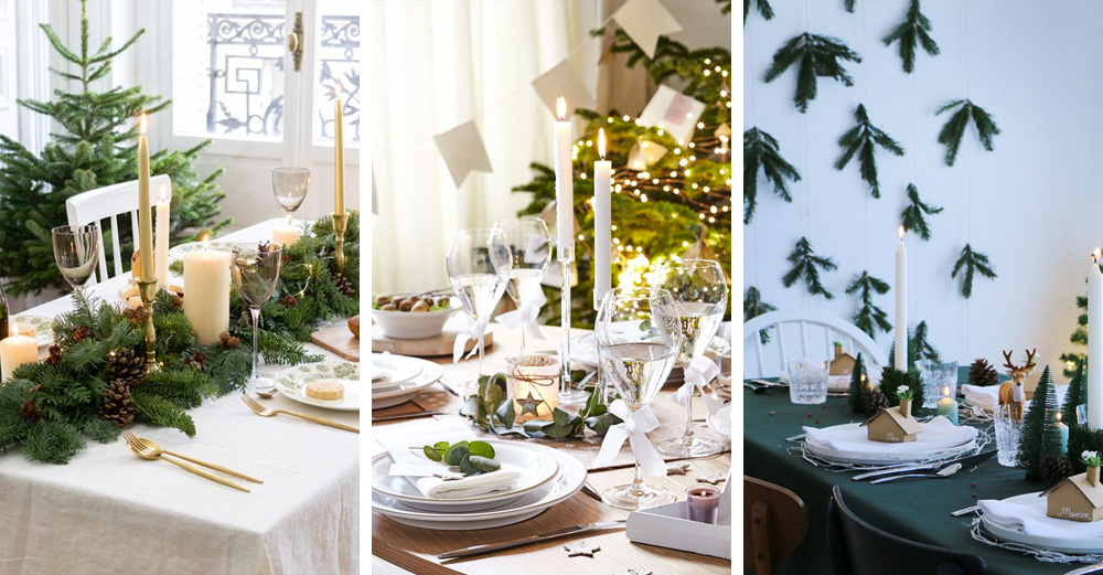 Décoration Table Noel Vert Et Blanc