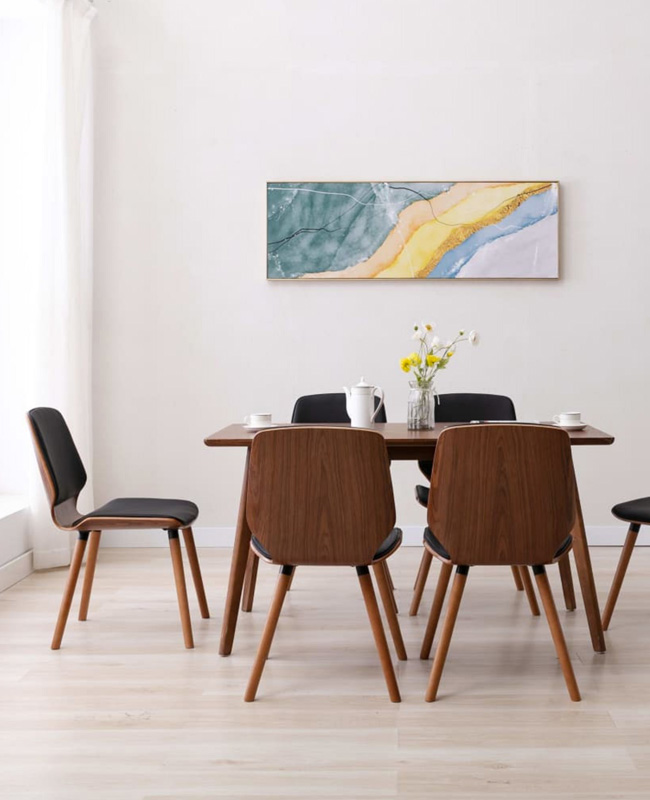 Chaise De Salle à Manger Rustique En Noyer Foncé - Hêtre Massif - Assemblé