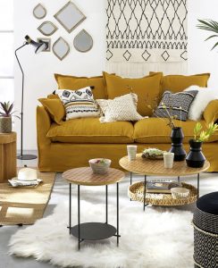 Une déco en jaune et noir dans le salon | My Blog Deco