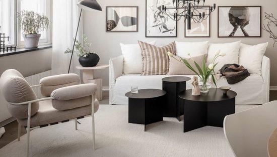 deco beige blanc noir