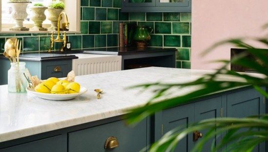 deco cuisine vert bleu