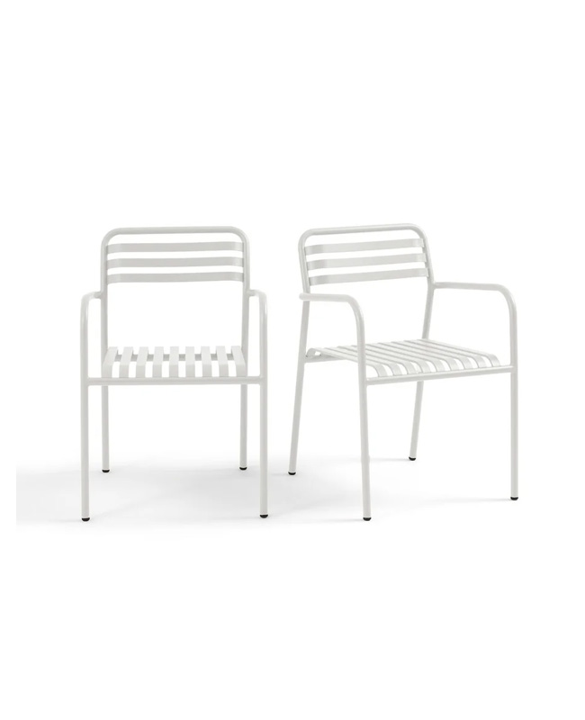 fauteuil jardin aluminium blanc