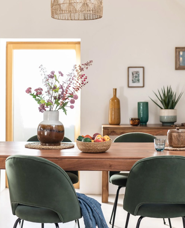 Utiliser le vert kaki pour la déco de la salle à manger | My Blog Deco