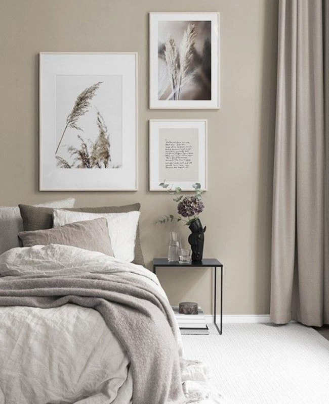 deco chambre beige gris moderne