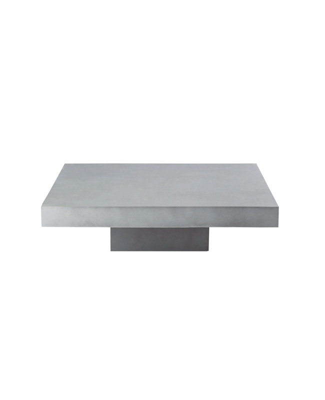 table basse jardin beton carree