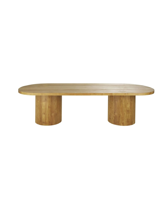 table jardin bois moderne ovale