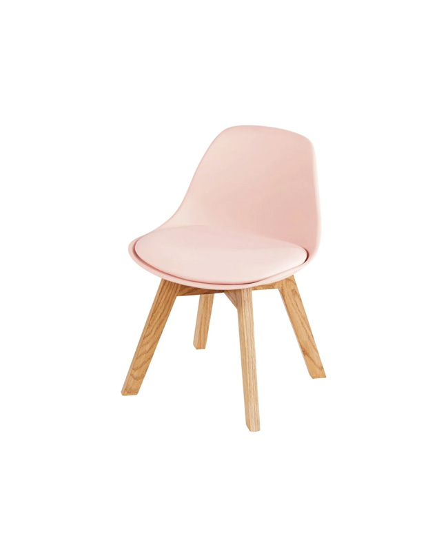 chaise enfant rose scandinave