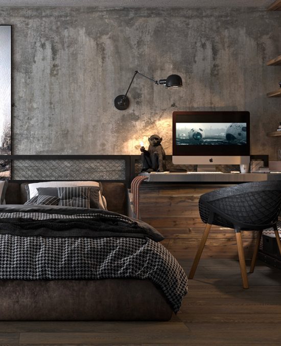 Une déco en métal et bois dans la chambre | My Blog Deco