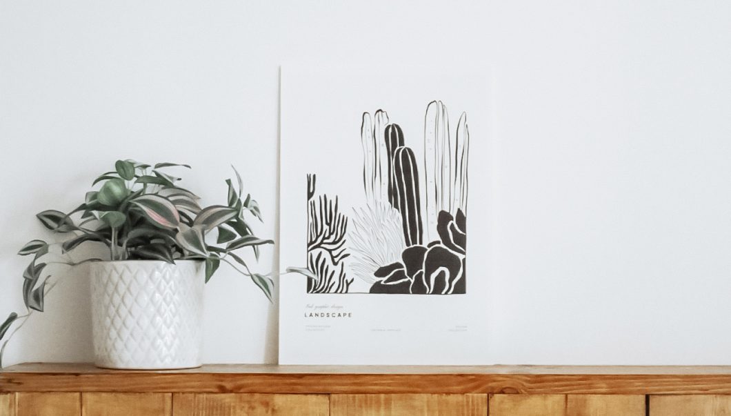 affiche cactus moderne a imprimer printable