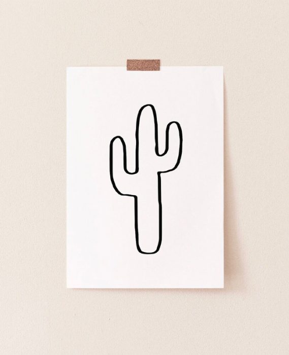 affiche cactus moderne a imprimer