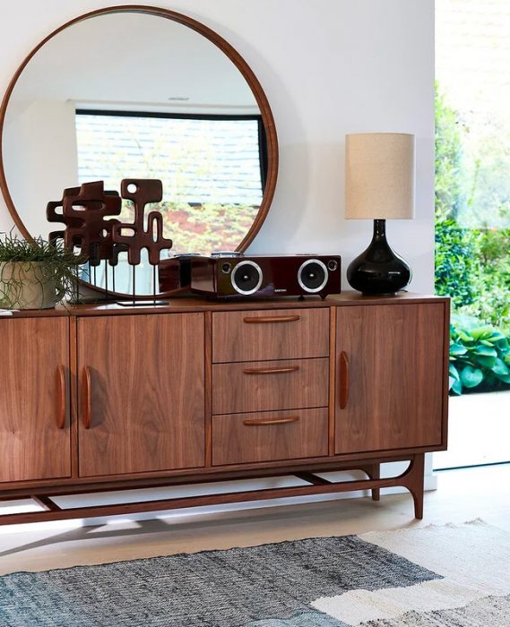 Meuble buffet en bois de sesham rétro