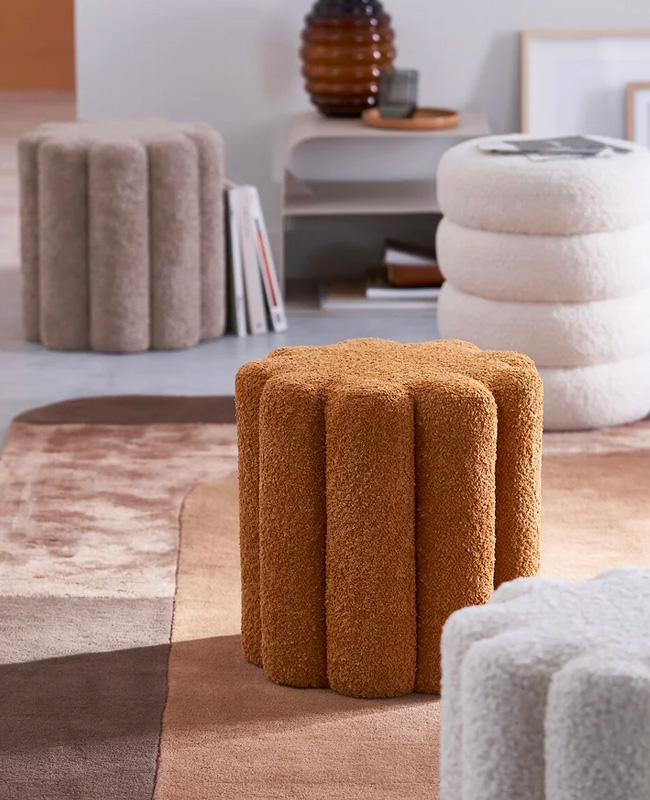 Pouf modulable JODY Tissu bouclette