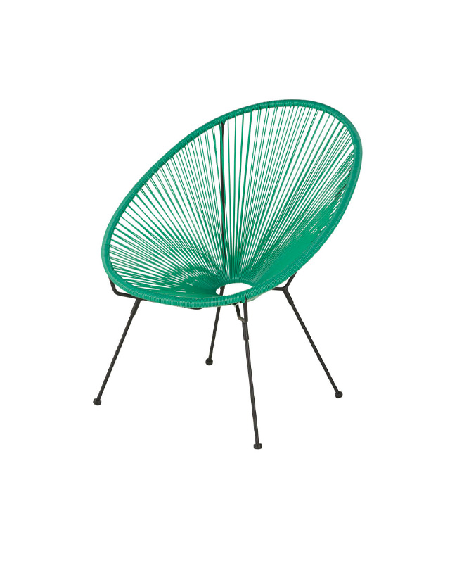 fauteuil fil vert jardin