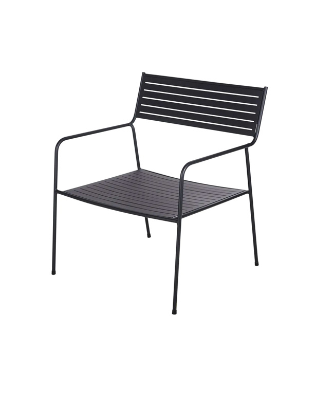fauteuil jardin moderne metal noir